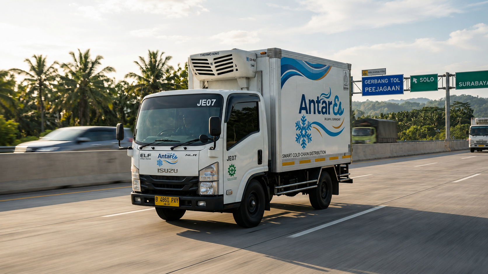 Pengiriman antarkota menggunakan layanan sewa truk pendingin AntarEs
