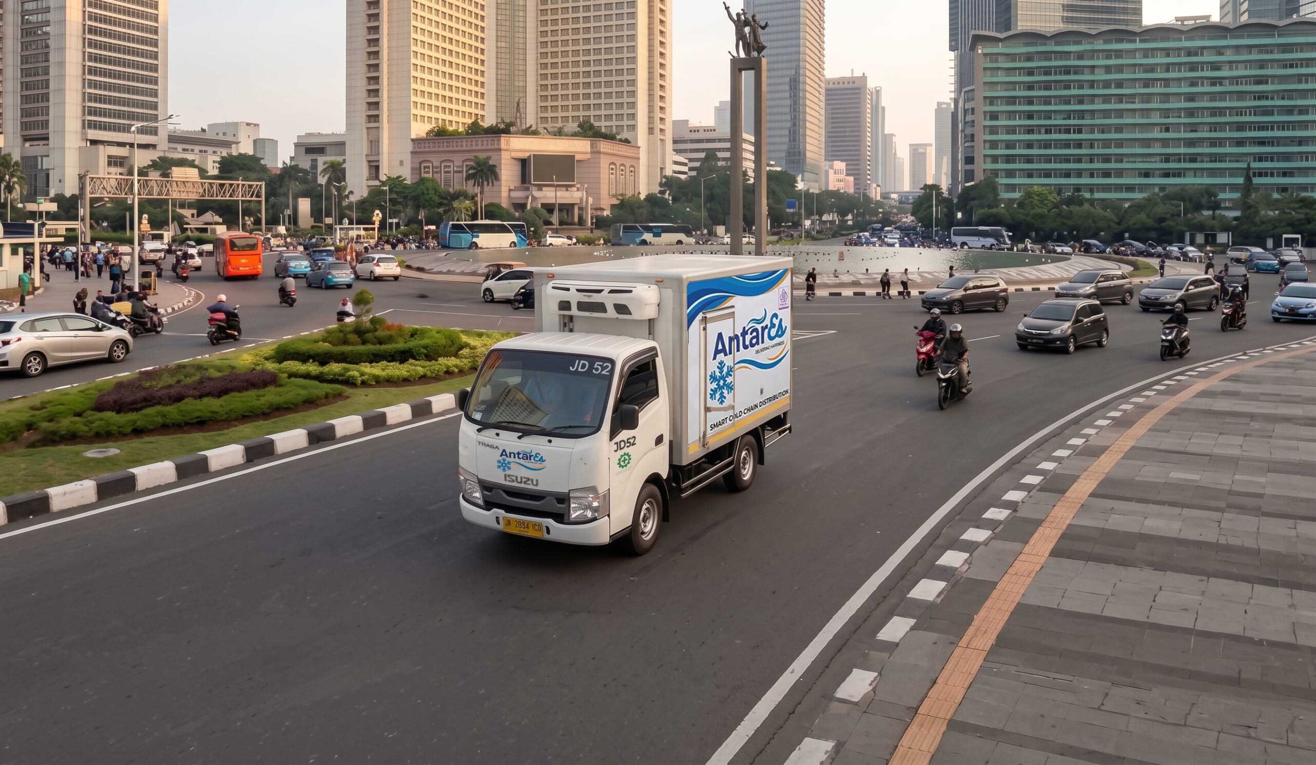 Armada AntarEs mengirim produk menggunakan layanan sewa mobil truk pendingin